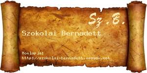 Szokolai Bernadett névjegykártya